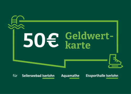 Mit der Geldwertkarte 50 erhalten Sie 5% Ermäßigung auf alle Einzeleintritte.<div><br></div><div>Die Geldwertkarte läuft ab, wenn länger als 3 Jahre keine Benutzung oder Aktivität mit der Karte vorgenommen wurde.</div>